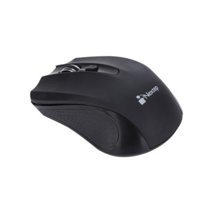 Mouse Nextep Inalámbrico USB Color Negro 1600 dpi Baterias Incluidas