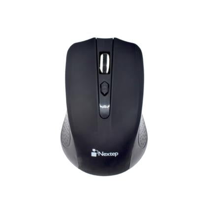 Mouse Nextep Inalámbrico USB Color Negro 1600 dpi Baterias Incluidas