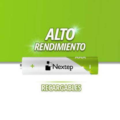 Pilas Nextep AAA Recargables HR03 NiMH 1.2V C/4 Piezas 800mAh - vista 5