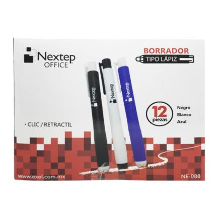 Borrador Nextep Tipo Lápiz Clic/Retráctil C/12 - vista 2