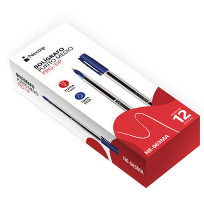 Bolígrafo Nextep Pro-Tip Color Azul Medio 1mm c/12 - vista 4