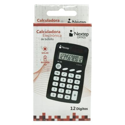 Calculadora Nextep 12 Dígitos de Bolsillo Funciones Básicas Solar/Batería - vista 2