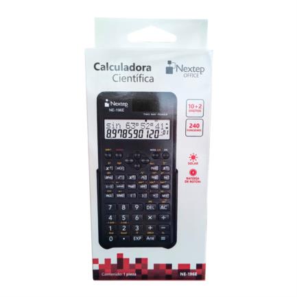 Calculadora Nextep Cientifica 10+2 Digitos Doble Linea 240 Funciones Solar/bateria - vista 2