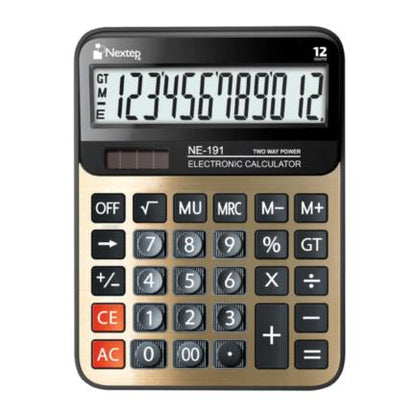 Calculadora Nextep 12 Digitos Gran Escritorio Solar/Bateria