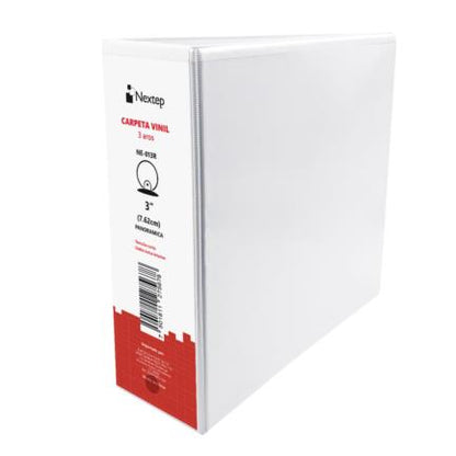 Carpeta Nextep Panoramica de Vinil Aro "O" 3" Carta Blanca