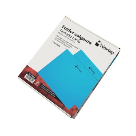 Folder Colgante Nextep Economico Carta Color Azul c/25