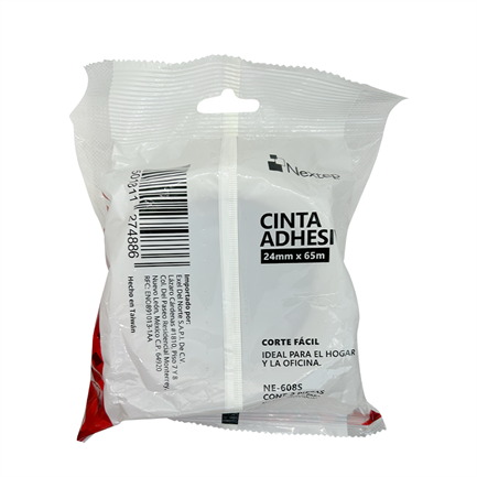 Cinta Adhesiva Nextep Corte Facil 24mm x 65mts Bolsa c/2 Piezas - vista 2