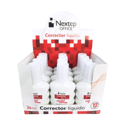 Corrector Líquido Nextep Botella 20ml C/12 Piezas - vista 4