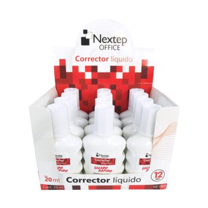 Corrector Líquido Nextep Botella 20ml C/12 Piezas - vista 4