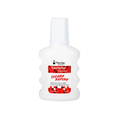 Corrector Líquido Nextep Botella 20ml C/12 Piezas