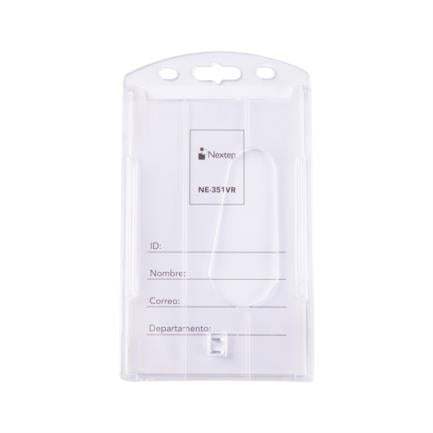 Mica Rigida Porta Gafete Vertical Nextep 6x9cm para Tarjeta de Identificacion C/5 - vista 2