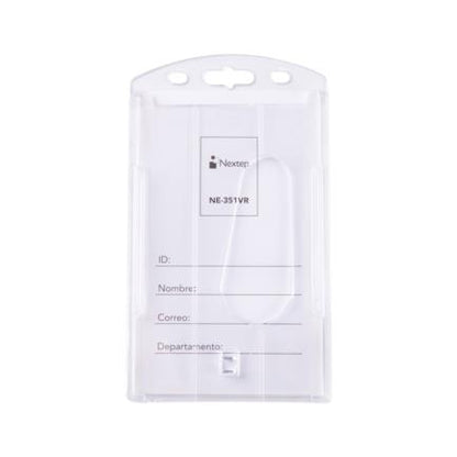 Mica Rigida Porta Gafete Vertical Nextep 6x9cm para Tarjeta de Identificacion C/5 - vista 2
