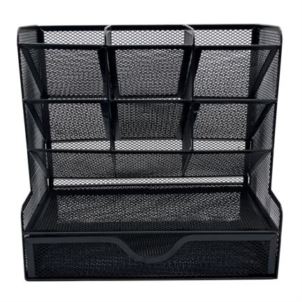 Organizador Nextep Malla Metalica para Escritorio Multi Secciones con Cajon - vista 4