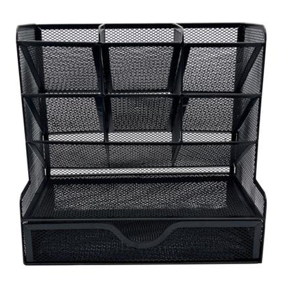 Organizador Nextep Malla Metalica para Escritorio Multi Secciones con Cajon - vista 4