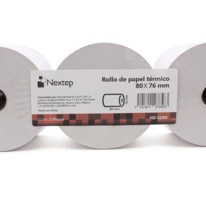Rollo de Papel Nextep Termico 80X76 MM C/5 - vista 4