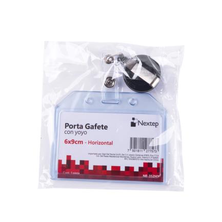 Porta Gafete Plastico Flexible Horizontal Nextep 6x9cm con Yoyo C/12 - vista 2