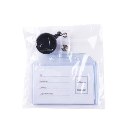 Porta Gafete Plastico Flexible Horizontal Nextep 6x9cm con Yoyo C/12 - vista 3