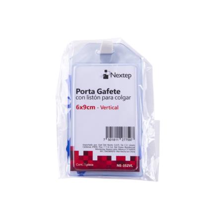 Porta Gafete Vertical Nextep 6x9cm con Liston para Colgar C/12