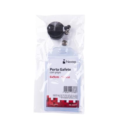 Porta Gafete Plastico Flexible Vertical Nextep 6x9cm con Yoyo C/12 - vista 2