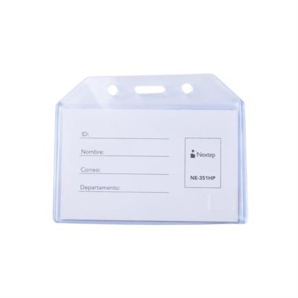 Porta Gafete Plastico Flexible Horizontal Nextep 6x9cm C/10 - vista 2