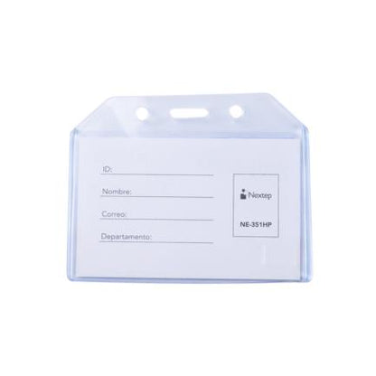 Porta Gafete Plastico Flexible Horizontal Nextep 6x9cm C/10 - vista 2