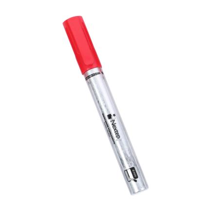 Marcador Nextep Permanente Cuerpo Aluminio Punta Gruesa Cincel 4mm Rojo C/6 - vista 2