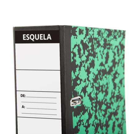 Registrador Nextep Esquela Marmoleado Broche Metalico - vista 2
