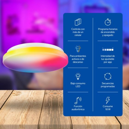 Lampara Led Steren de Wifi RGB 18 W