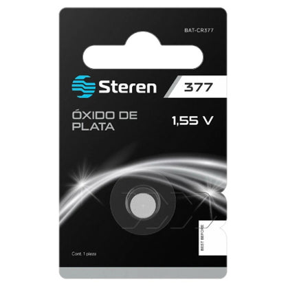 Pila de Óxido de Plata Steren Tipo Botón SR66 1.55Vcc 25mAh Uso Múltiple