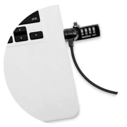 Candado de Seguridad TechZone con Combinación Tipo T Cerradura de 4 dígitos Acero Inoxidable Recubierto de Vinil