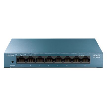 Switch TP-Link LiteWave 8-Port Gigabit Desktop 8× Gigabit RJ45 Ports Desktop Steel Case