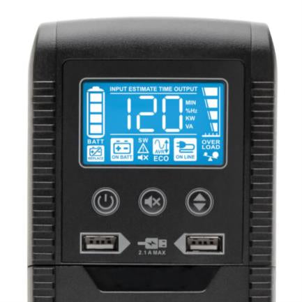 UPS Interactivo Tripp Lite con USB y 10 Tomacorrientes 120V 1300VA 720W 50Hz/60Hz AVR Serie ECO Energy Star V2.0