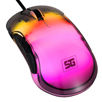 MOUSE VORAGO START THE GAME MO-505 ALAMBRICO RGB NEON HASTA 7.200 DPIS USB TRASPARENTE