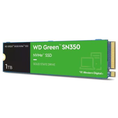 SSD Interno Western Digital Green SN350 1TB M.2 2280 PCIe 3.0 NVMe Lect 2400/1850 MBs para PC y Lap