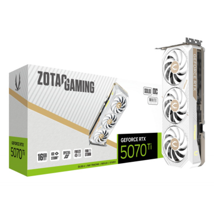 Tarjeta de Video Zotac NVIDIA GeForce RTX 5070 Ti Solid Core OC White Edition 16GB 256-bit GDDR7 PCI Express x16 5.0