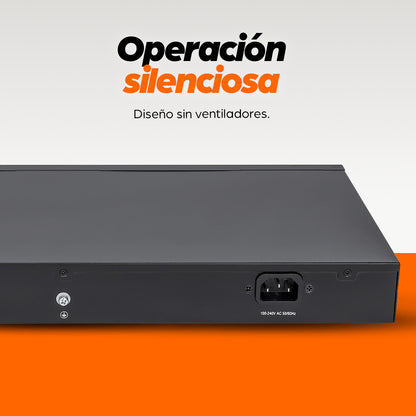 Switch Intellinet 24 Puertos Gigabit Ethernet con 2 Puertos SFP Montaje en Rack 19"