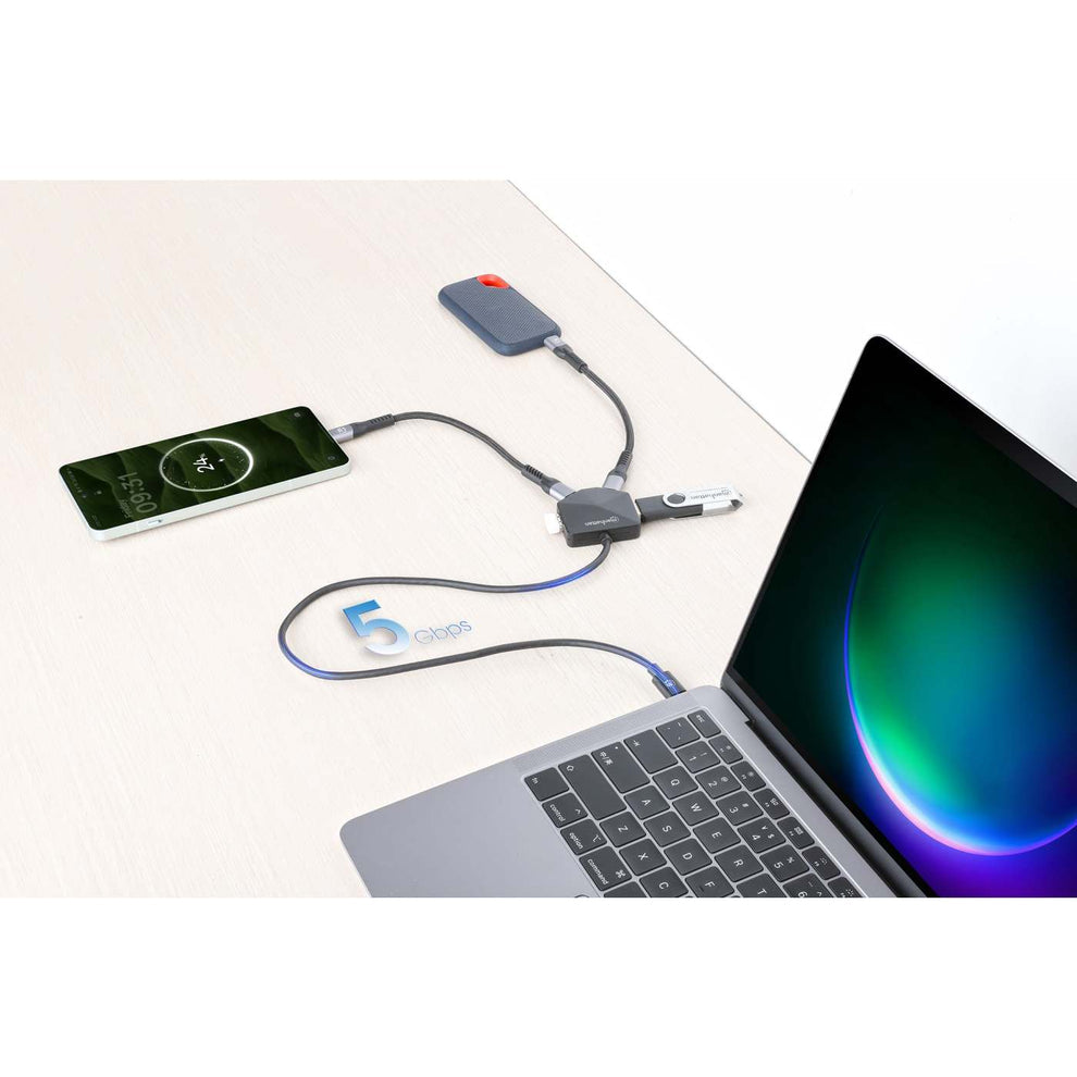 Manhattan 181150 base para laptop o replicador de puertos Alámbrico USB 3.2 Gen 2 (3.1 Gen 2) Type-C Negro