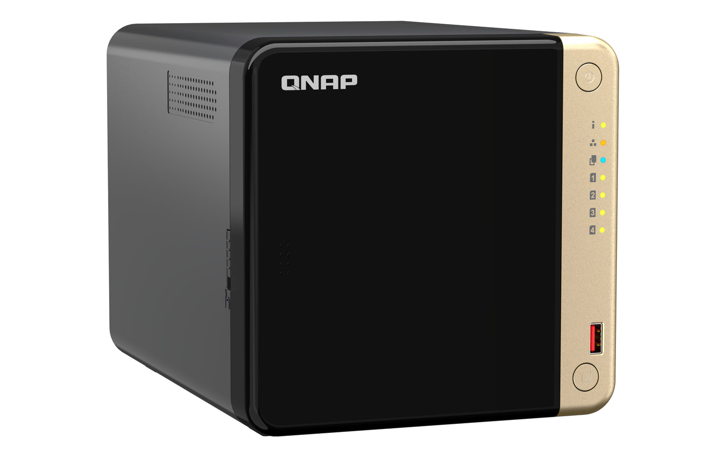 QNAP TS-464 NAS Tower Intel® Celeron® N5095 8 GB 0 TB QNAP QTS Negro, Bronce