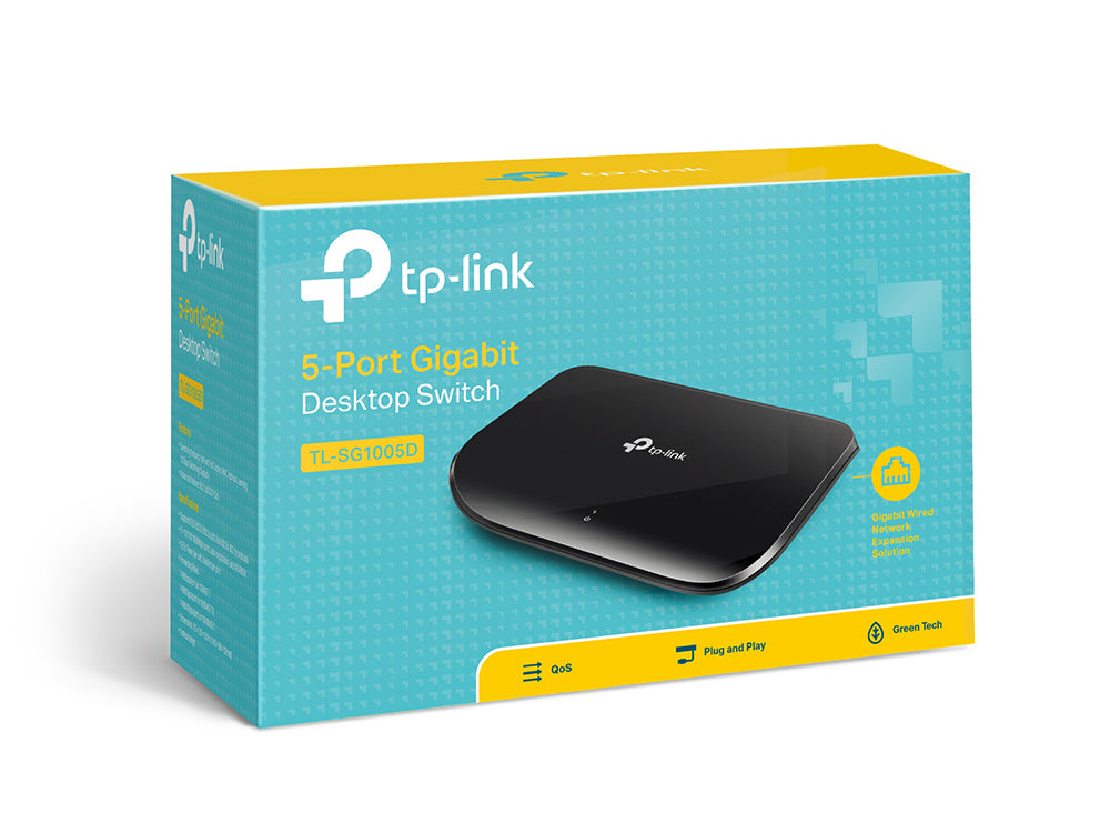 TP-Link TL-SG1005D dispositivo de redes No administrado Gigabit Ethernet (10/100/1000) Negro