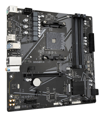 Tarjeta Madre Gigabyte B550M K 4xDDR4 128GB 4733Mhz PCIe 4.0 M.2 HDMI DP S AM4 Ryzen mATX