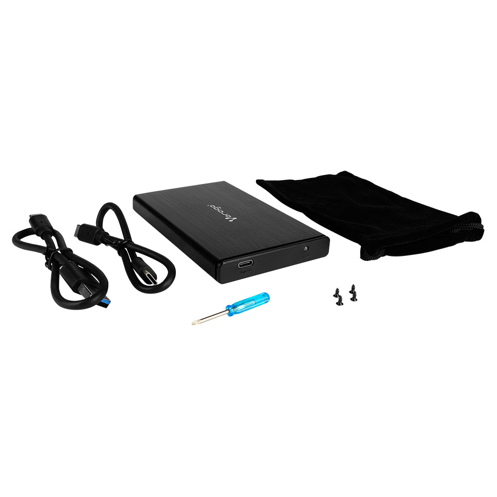 ENCLOSURE VORAGO HDD-202 DD 2.5 SATA USB TIPO C 3.1 NEGRO