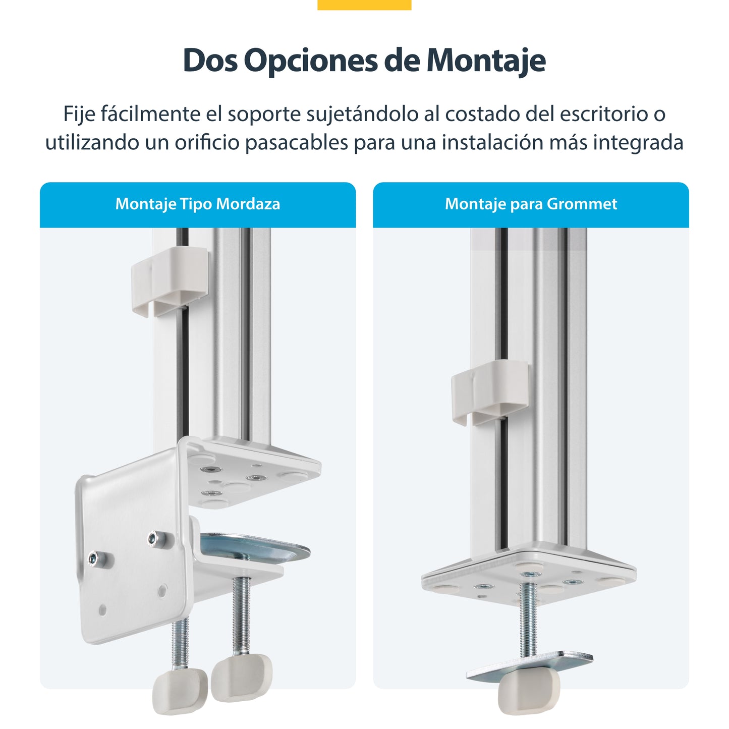 StarTech.com 6-MONITOR-ARM-A soporte para pantalla plana 81.3 cm (32") Escritorio Blanco