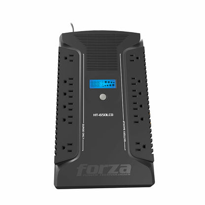 UPS Forza Regulador HT-650LCD 650VA/390W 120V 12 Salidas NEMA 5-15R Onda Senoidal Simulada 50/60Hz Negro