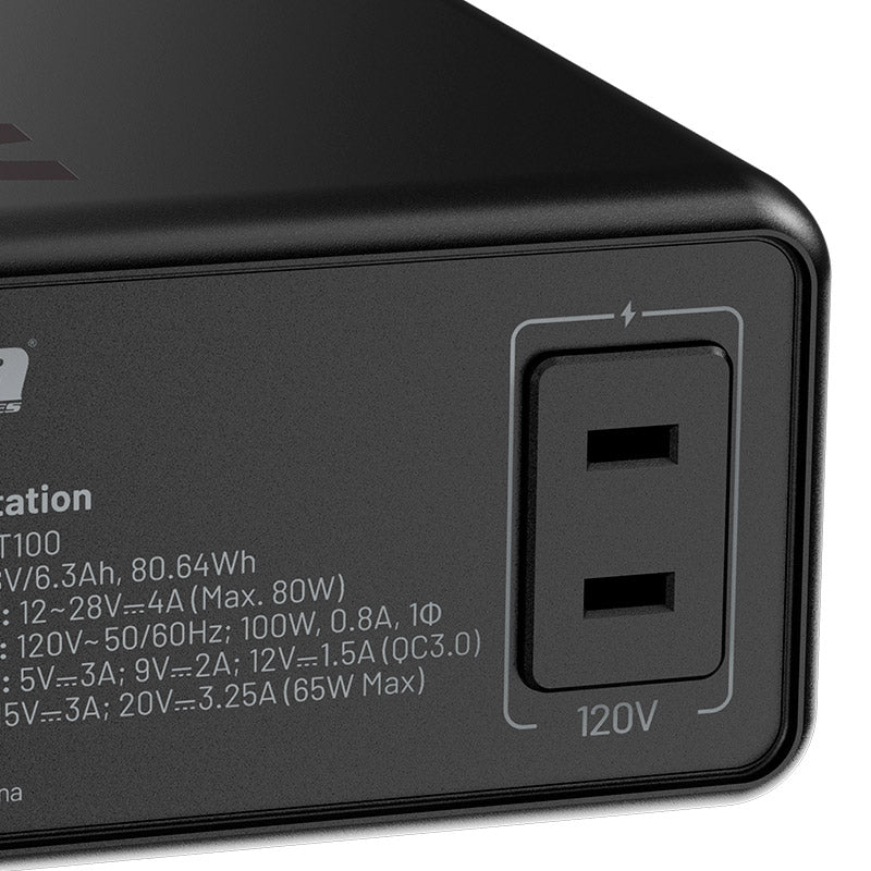 Forza FPP-T100 Portable Power 100W 5/9/12VDC USBA/C 1AC 110V LMFP