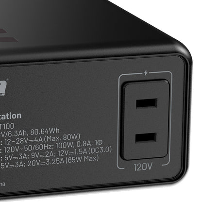 Forza FPP-T100 Portable Power 100W 5/9/12VDC USBA/C 1AC 110V LMFP