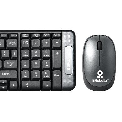 BRobotix 6000625 teclado Ratón incluido Universal RF inalámbrico QWERTY Español Gris