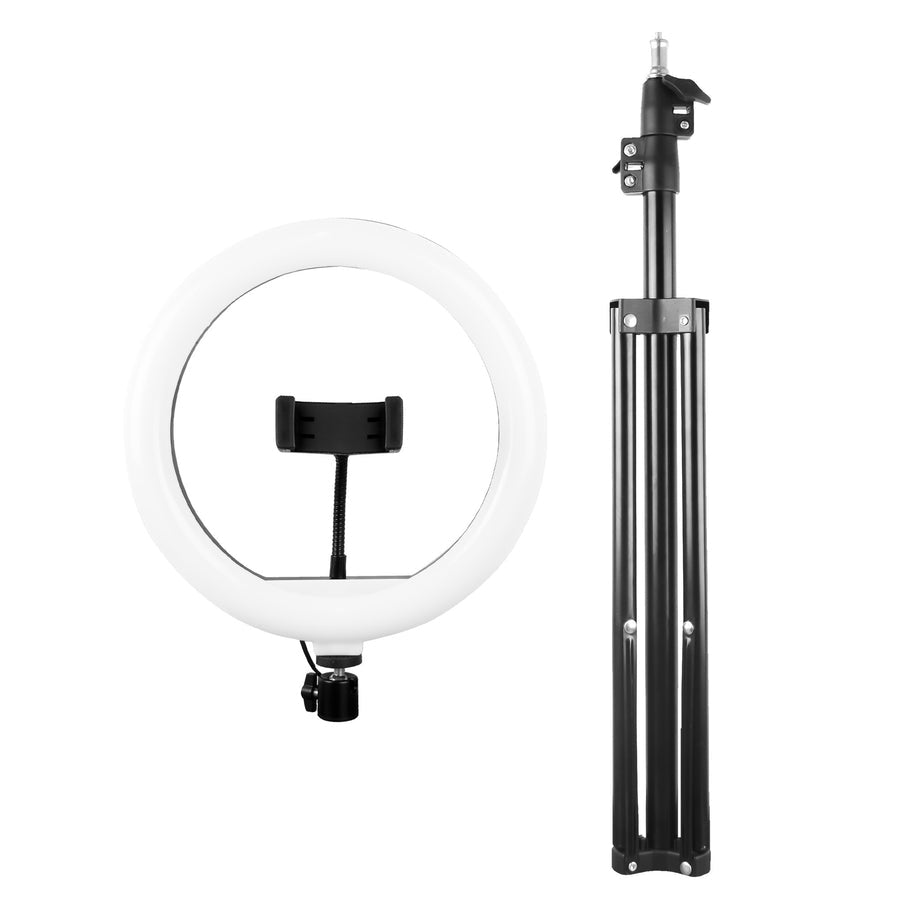 Aro de Luz Perfect Choice de 10 para Streaming con Base Expandible y Tripie