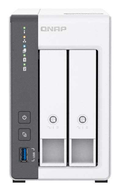 Unidad Almacenamiento NAS QNAP CPU ARM Cortex A55 Quad Core 2.0GHz 4GB RAM RJ45 2.5GbE 2 Bahías 3.5 Linux Sin Discos