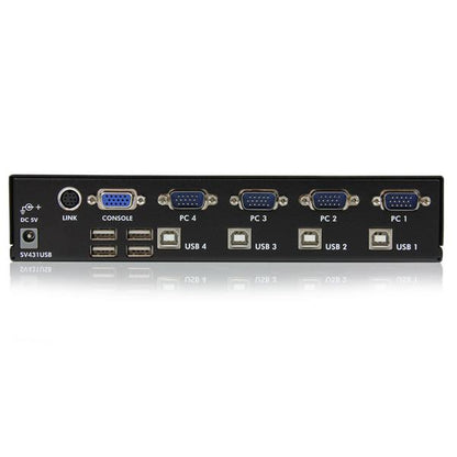 StarTech.com SV431USB interruptor KVM Montaje en rack Negro