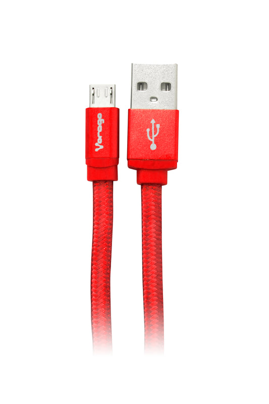 Cable Vorago CAB-113 USB Rojo USB 2 a Micro USB 1Metro Bolsa